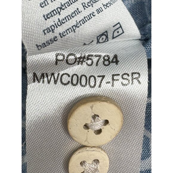 Faherty Playa Short Sleeve Button Down Blue Shirt Men’s XL Beach Fish Scale AOP - Picture 9 of 14